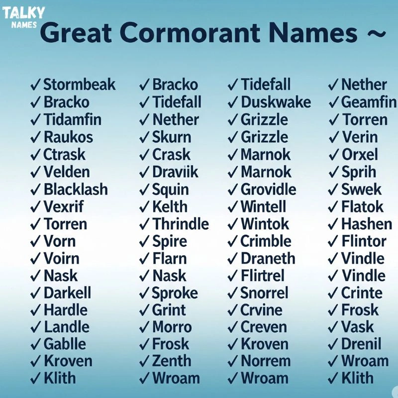 Great Cormorant Names
