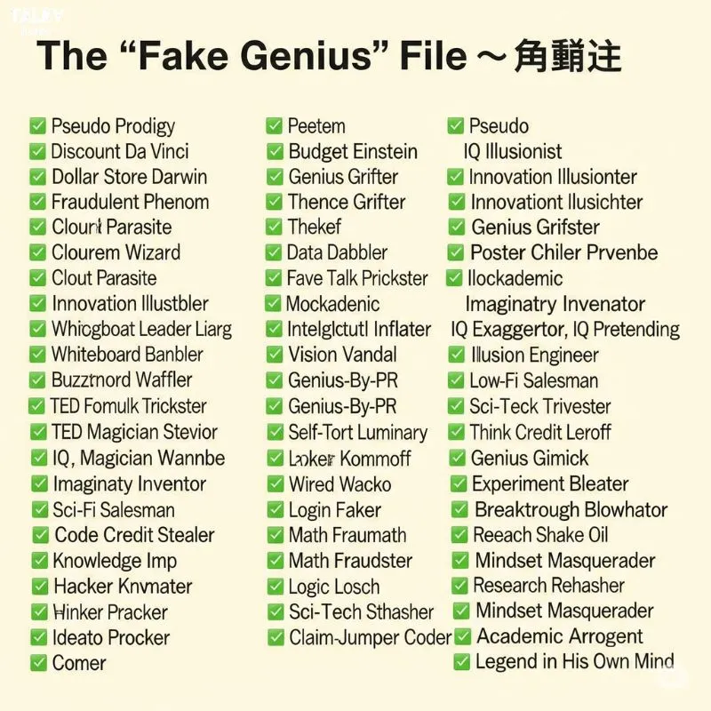 The “Fake Genius” File