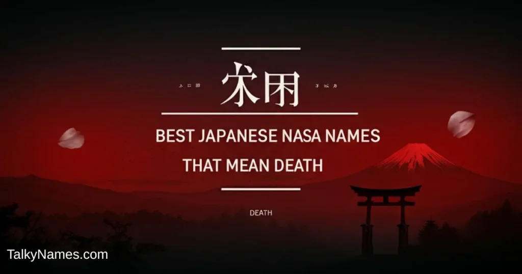 Best Japanese Names that mean death