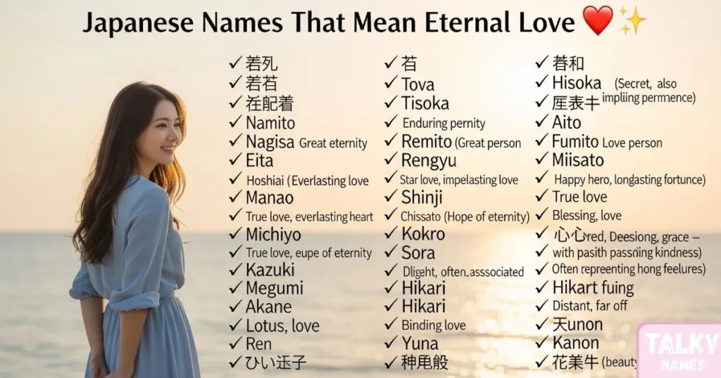 Japanese Names That Mean Eternal Love