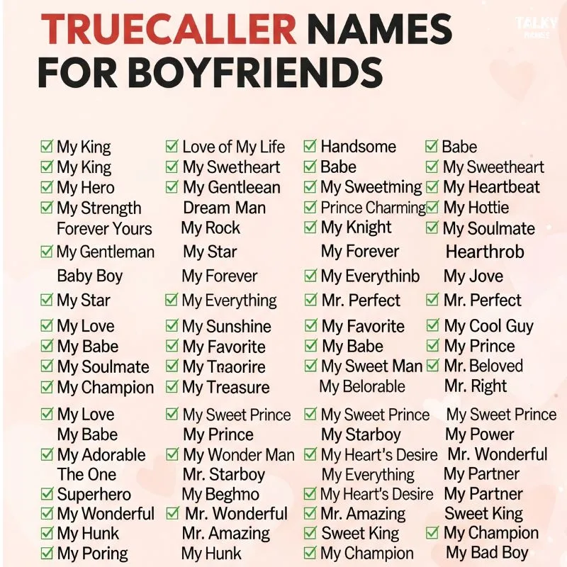 Truecaller Names for Boyfriends