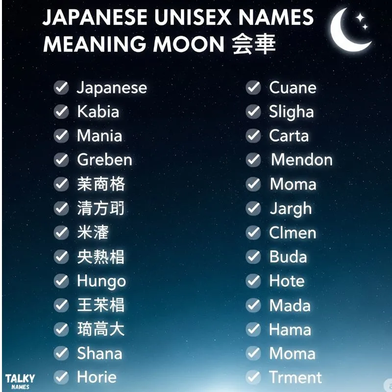 Japanese Unisex Names That Mean Moon