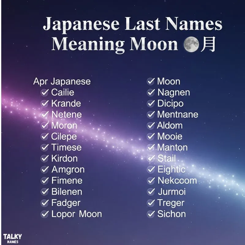 Japanese Last Names That Mean Moon