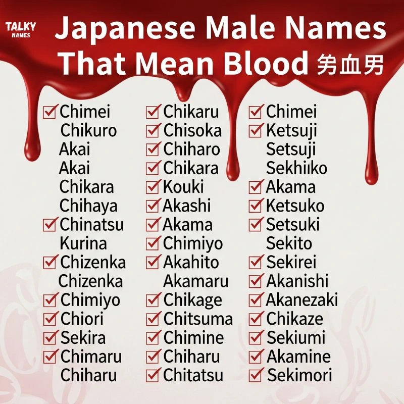 Japanese male names that mean blood