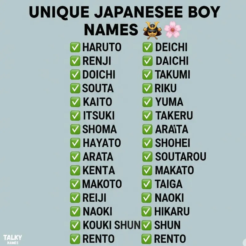 Unique Japanese Boy Names