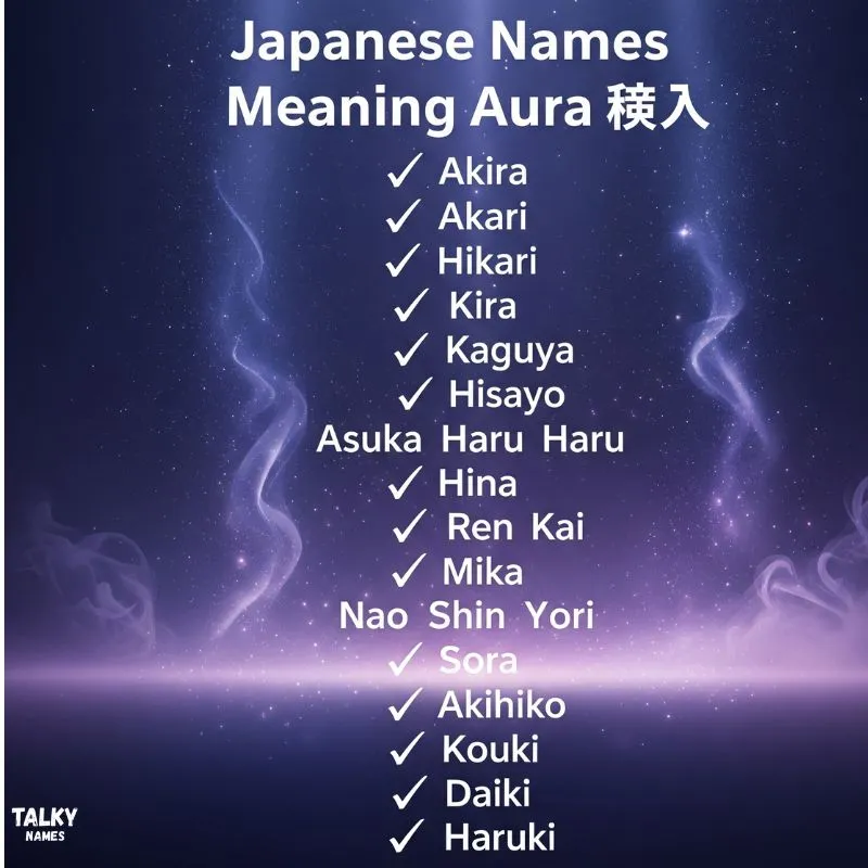 Japanese Names Meaning Aura