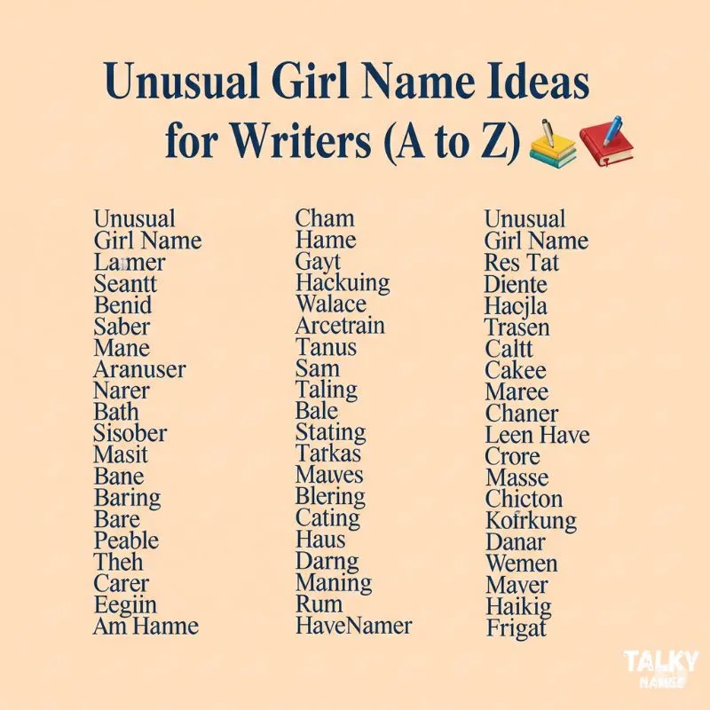 Unusual Girl Name Ideas for Writers (A to Z)
