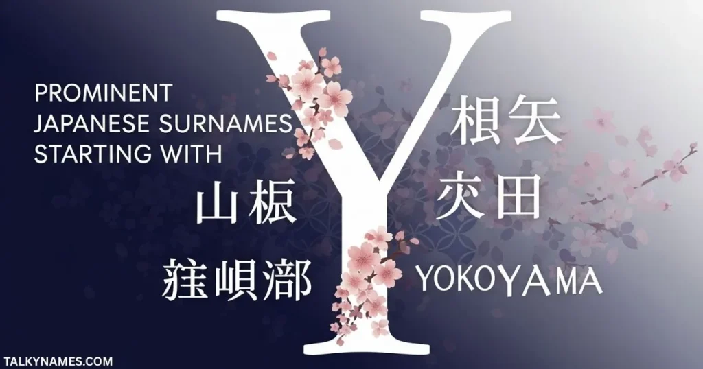 Japanese Surnames Starting With Y