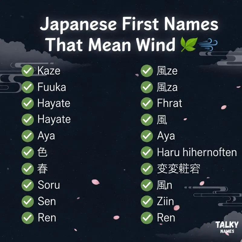 Japanese First Names That Mean Wind
