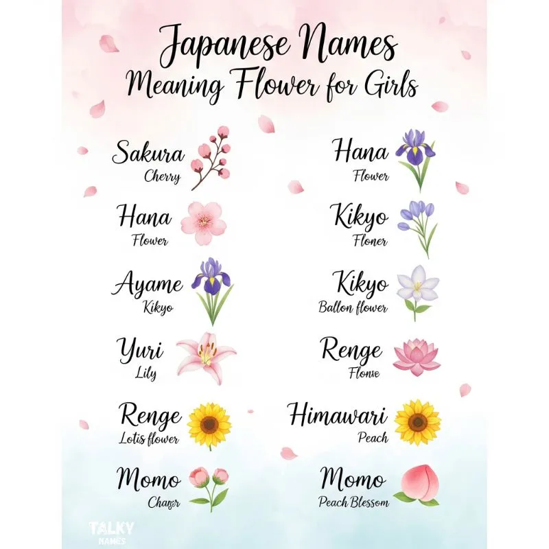 Japanese Names Meaning Flower For Girls