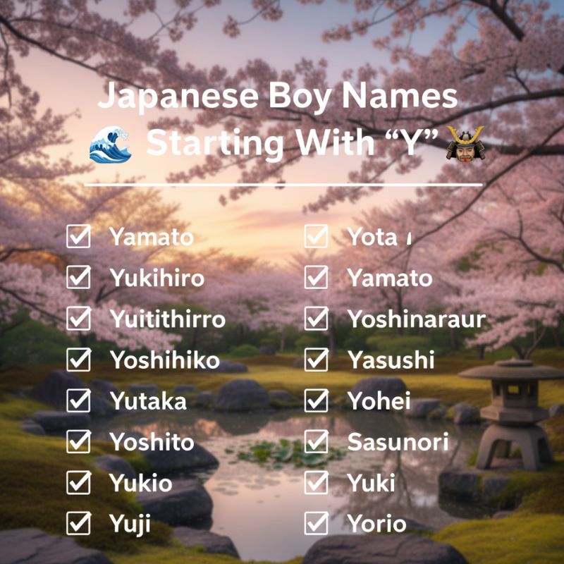 Japanese Boy Names Starting With “Y”