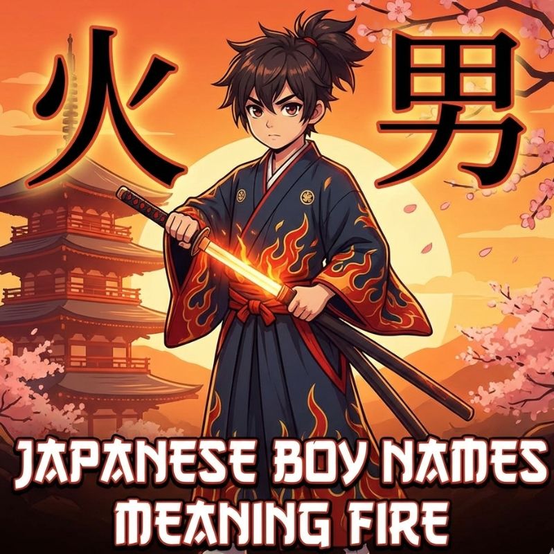 Japanese Boy Names Meaning Fire
