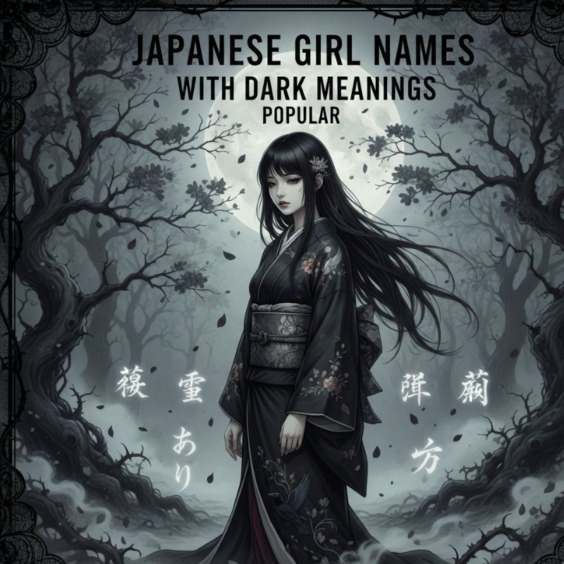 Japanese Girl Names with Dark Meanings Popular