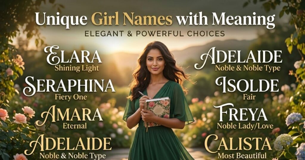 Unique Girl Names with Meaning Elegant & Powerful Choices