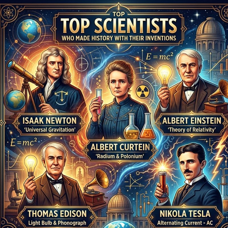 Top Scientists Names Who Made History with Their Inventions