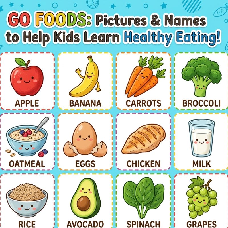 Go Foods Pictures and Names to Help Kids Learn Healthy Eating