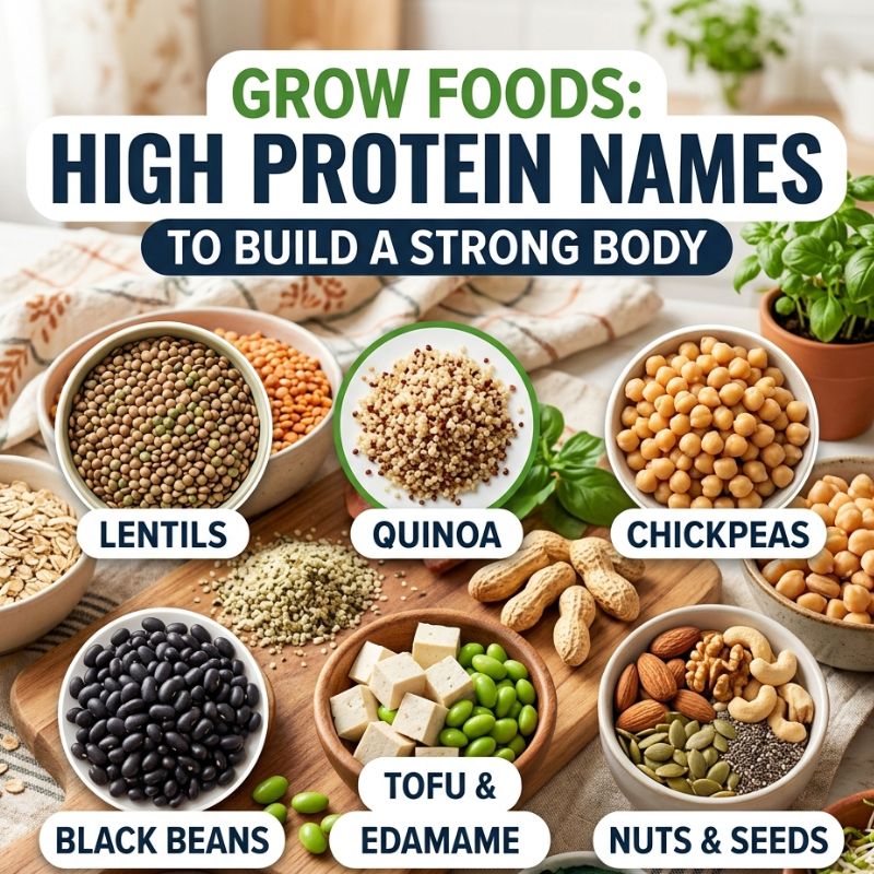 Grow Foods Examples with Names That Provide High Protein
